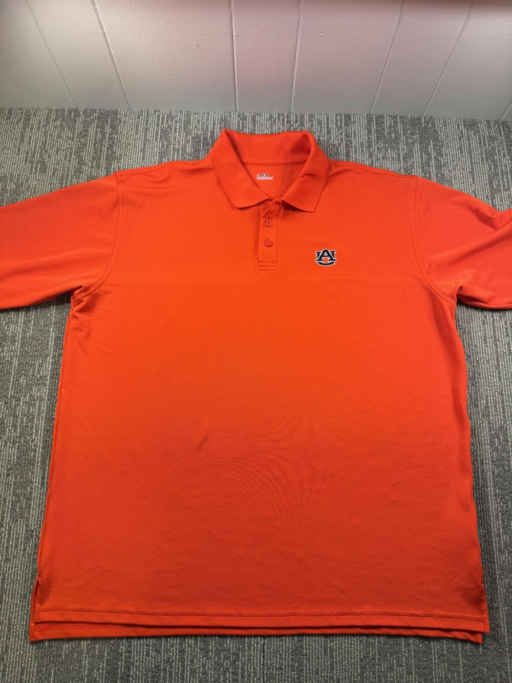 Auburn Tigers Polo Shirt Mens XL Orange NCAA Football Under Armour Performance
